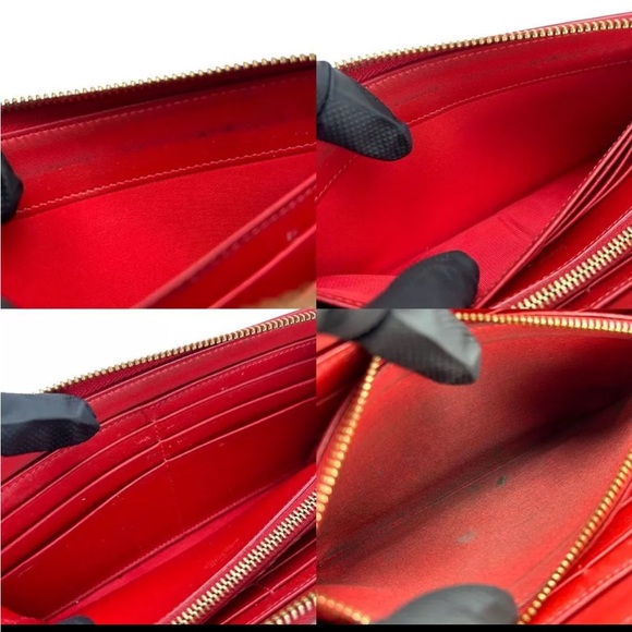 SOLD❤️ LOUBOUTIN RARE Leopard Print Red Accent Zippy Long Wallet - Picture 8 of 8